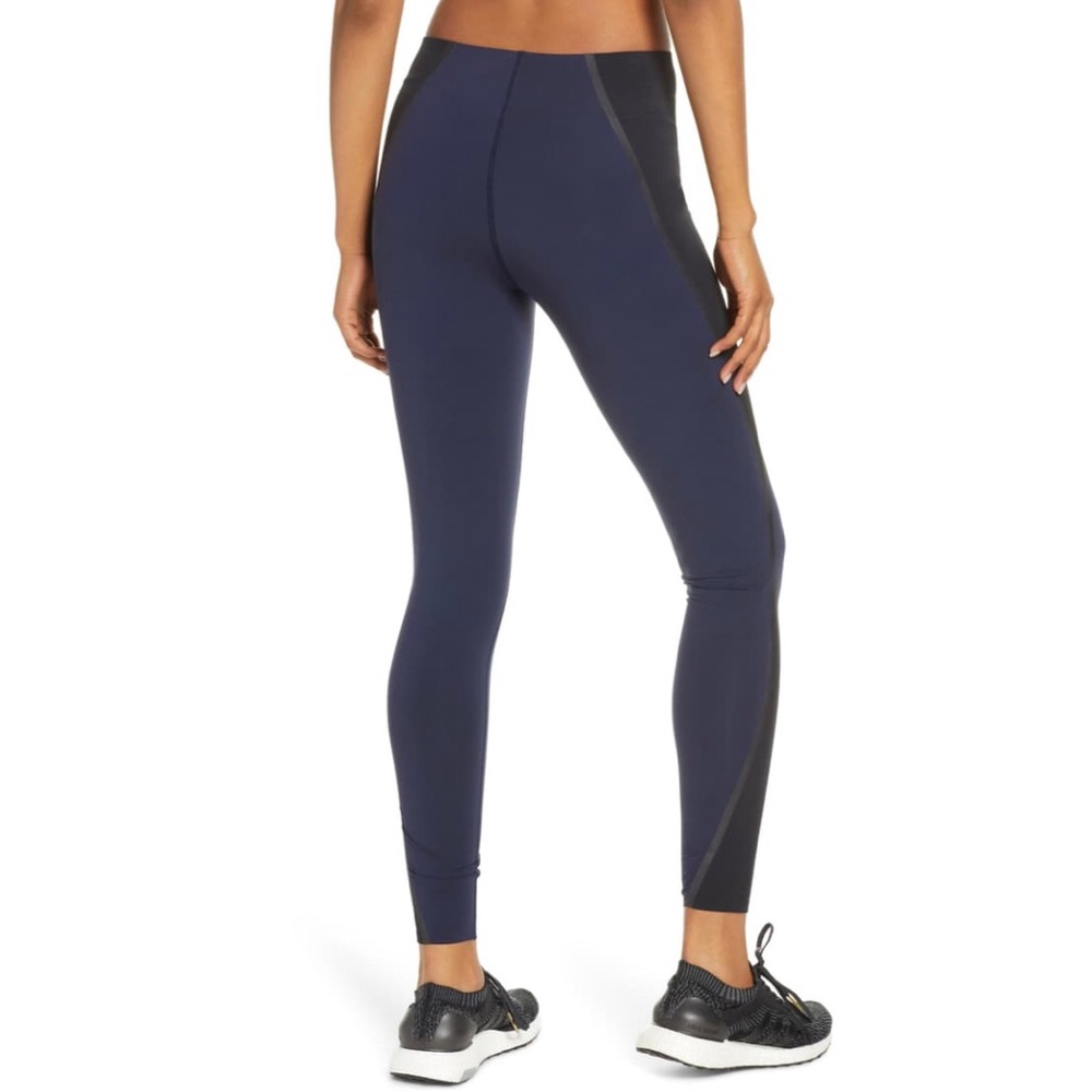 Spanx Mesh Contoured Active Leggings / Lapis Night - Picture 3 of 10